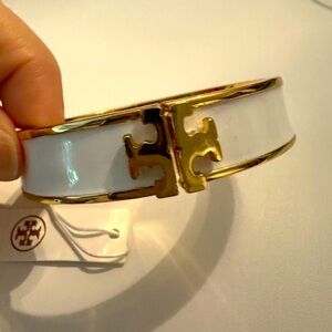 Tory Burch Gold and White Women's Cuff